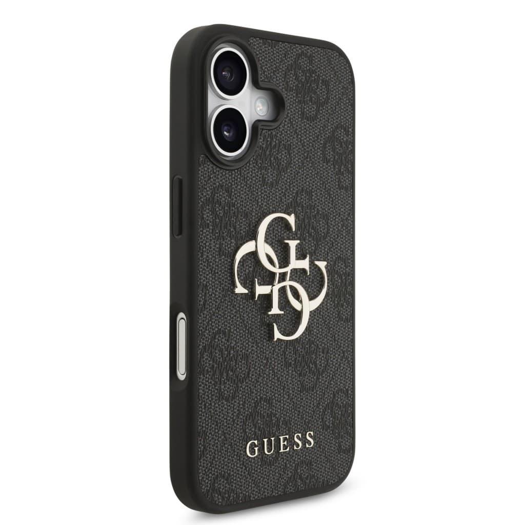 Zadní kryt Guess PU 4G Metal Logo pro iPhone 17 Grey - náhled 4