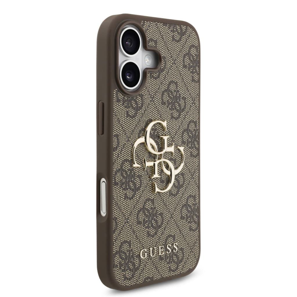 Zadní kryt Guess PU 4G Metal Logo pro iPhone 17 Brown - náhled 4