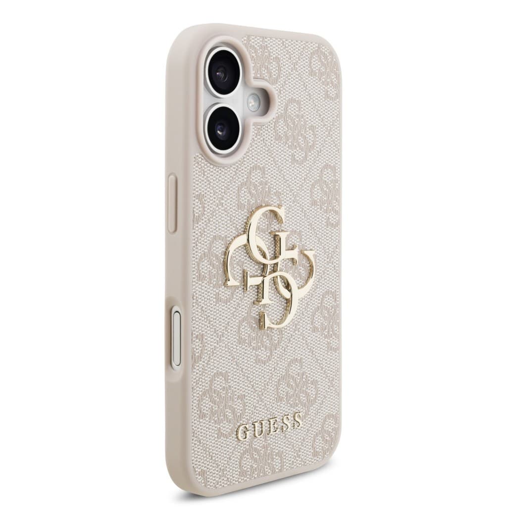 Zadní kryt Guess PU 4G Metal Logo pro iPhone 17 Pink - náhled 4