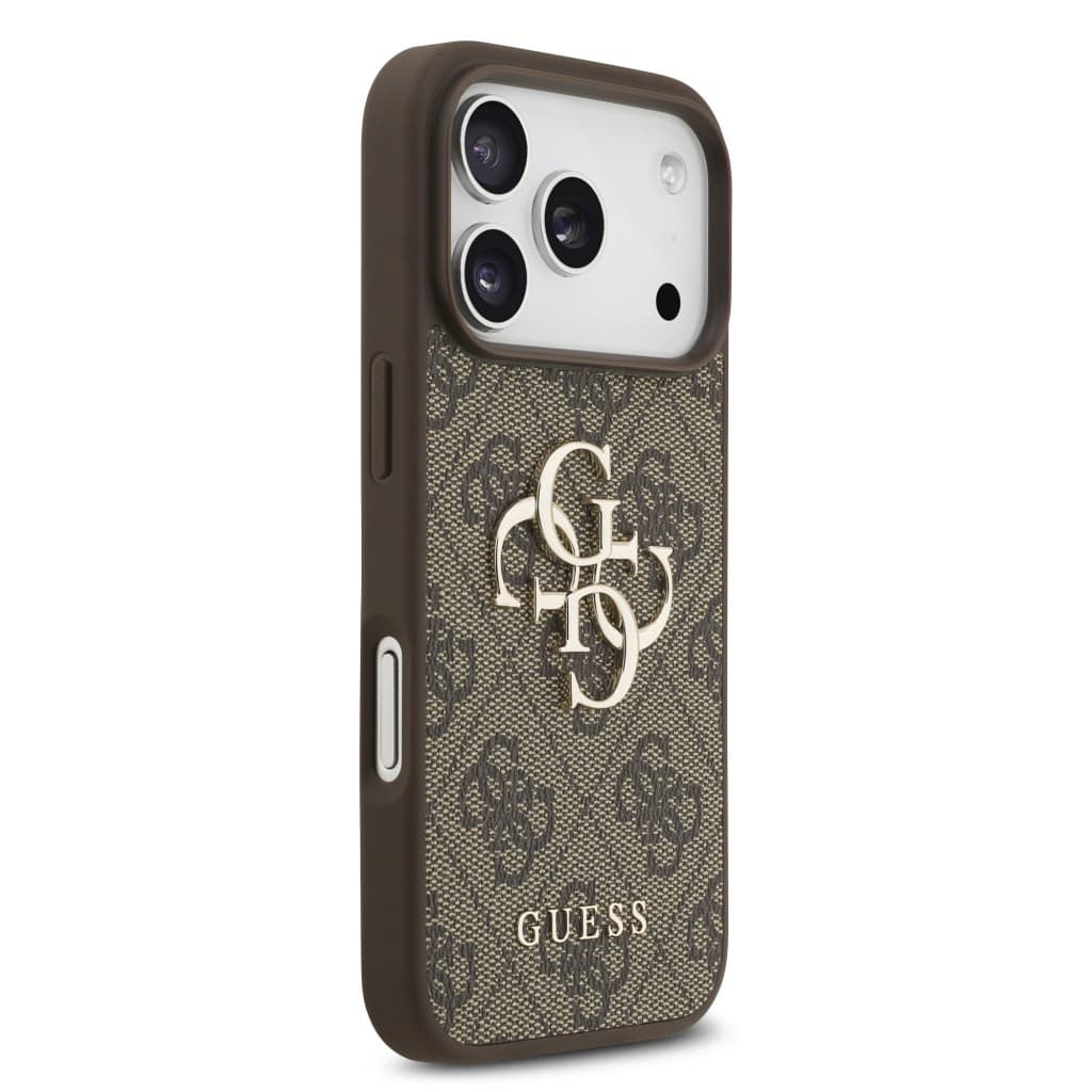 Zadní kryt Guess PU 4G Metal Logo pro iPhone 17 Pro Brown - náhled 4