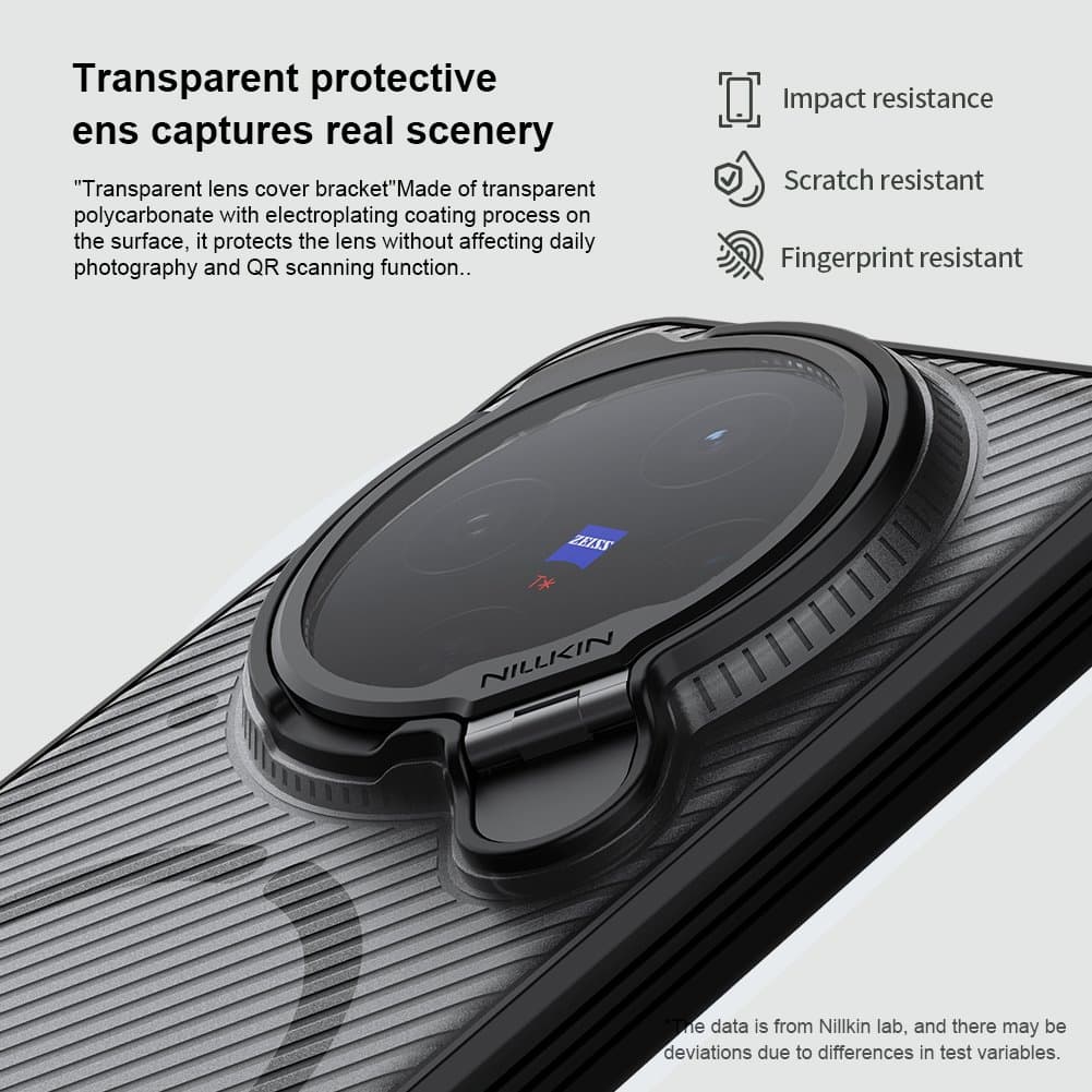 Zadní kryt Nillkin CamShield Prop Magnetic pro Vivo X300 Transparent Black - náhled 4