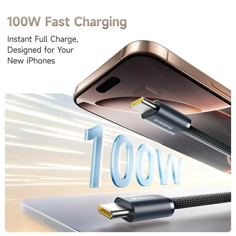 Datový kabel Baseus Dynamic 4 Pro Series USB-C - USB-C 100W 1m Cluster Black - náhled 4