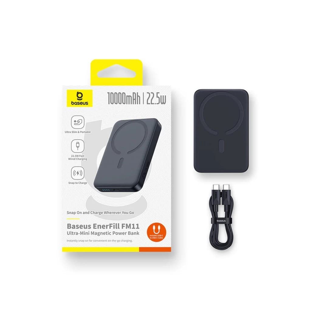 Magnetická Powerbanka Baseus EnerFill FM11 22.5W 10000mAh Cosmic Black - náhled 4