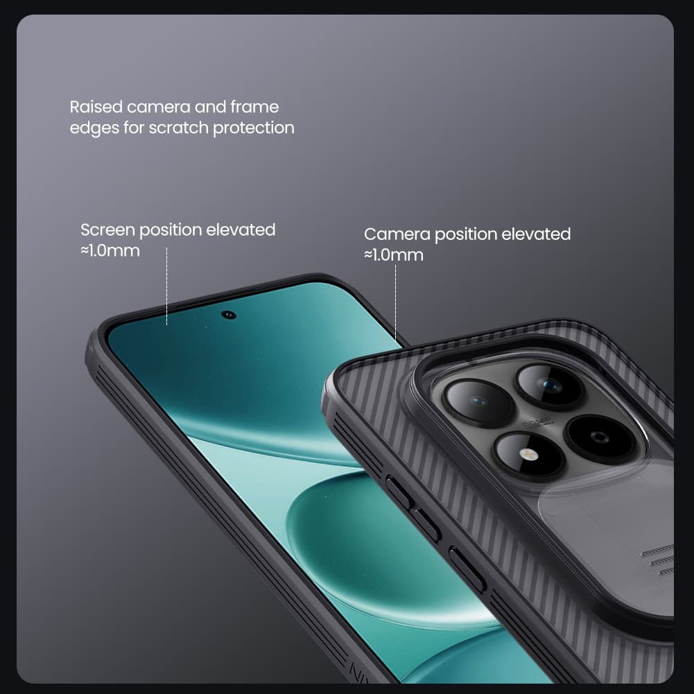 Zadní kryt Nillkin CamShield PRO pro Xiaomi Redmi Note 15 Pro 5G Transparent Black - náhled 4