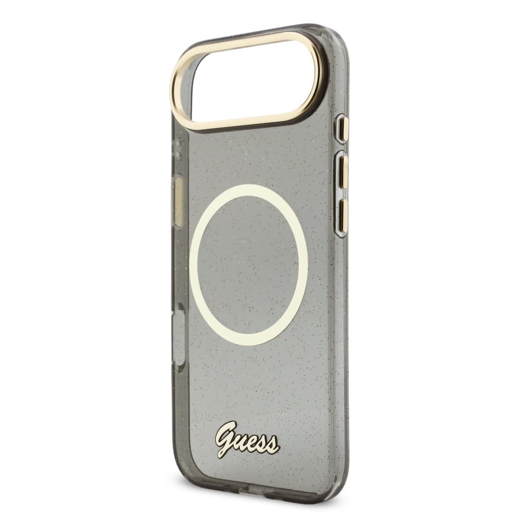 Zadní kryt Guess IML Glitter Script Strap MagSafe pro iPhone Air Black - náhled 4