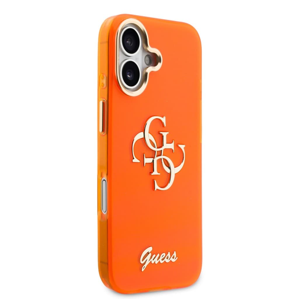 Zadní kryt Guess IML 4G Script Metal Logo pro iPhone 17 Orange - náhled 4