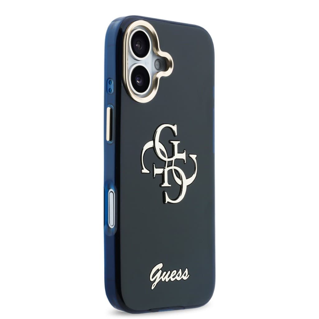Zadní kryt Guess IML 4G Script Metal Logo pro iPhone 17 Blue - náhled 4