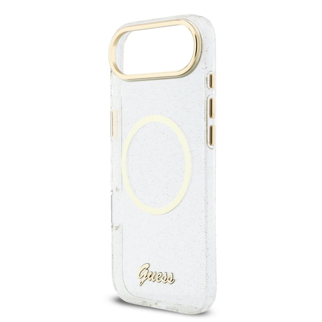 Zadní kryt Guess IML Glitter Script Strap MagSafe pro iPhone Air Transparent - náhled 4