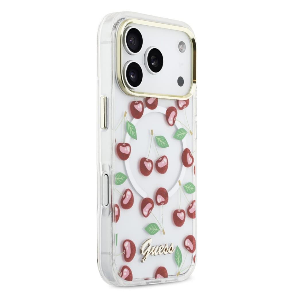 Zadní kryt Guess IML Glitter Cherry MagSafe pro iPhone 17 Pro - náhled 4