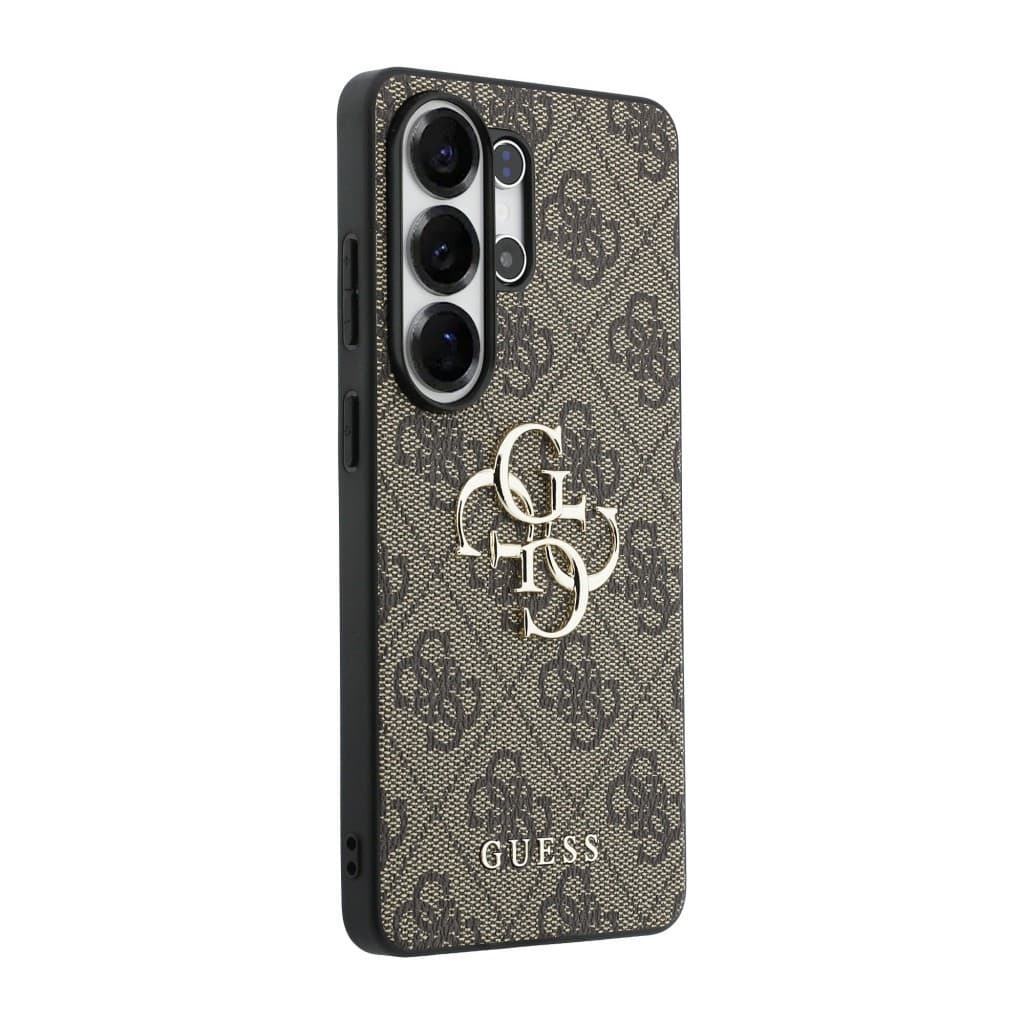 Zadní kryt Guess PU 4G Metal Logo pro Samsung Galaxy S26 Ultra hnědý - náhled 4