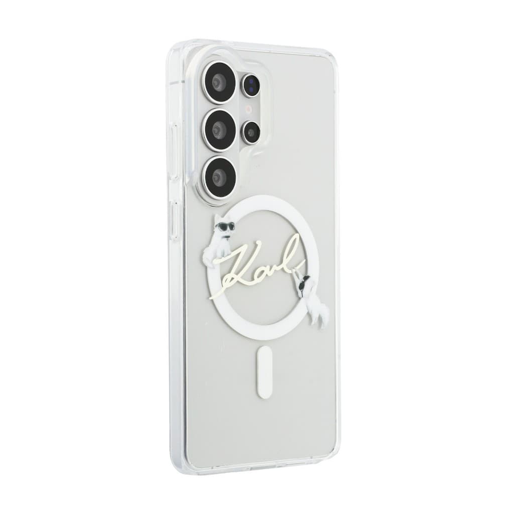 Zadní kryt Karl Lagerfeld IML Choupette Karl Script Logo Magnetic pro Samsung Galaxy S26 Ultra průhledný - náhled 4