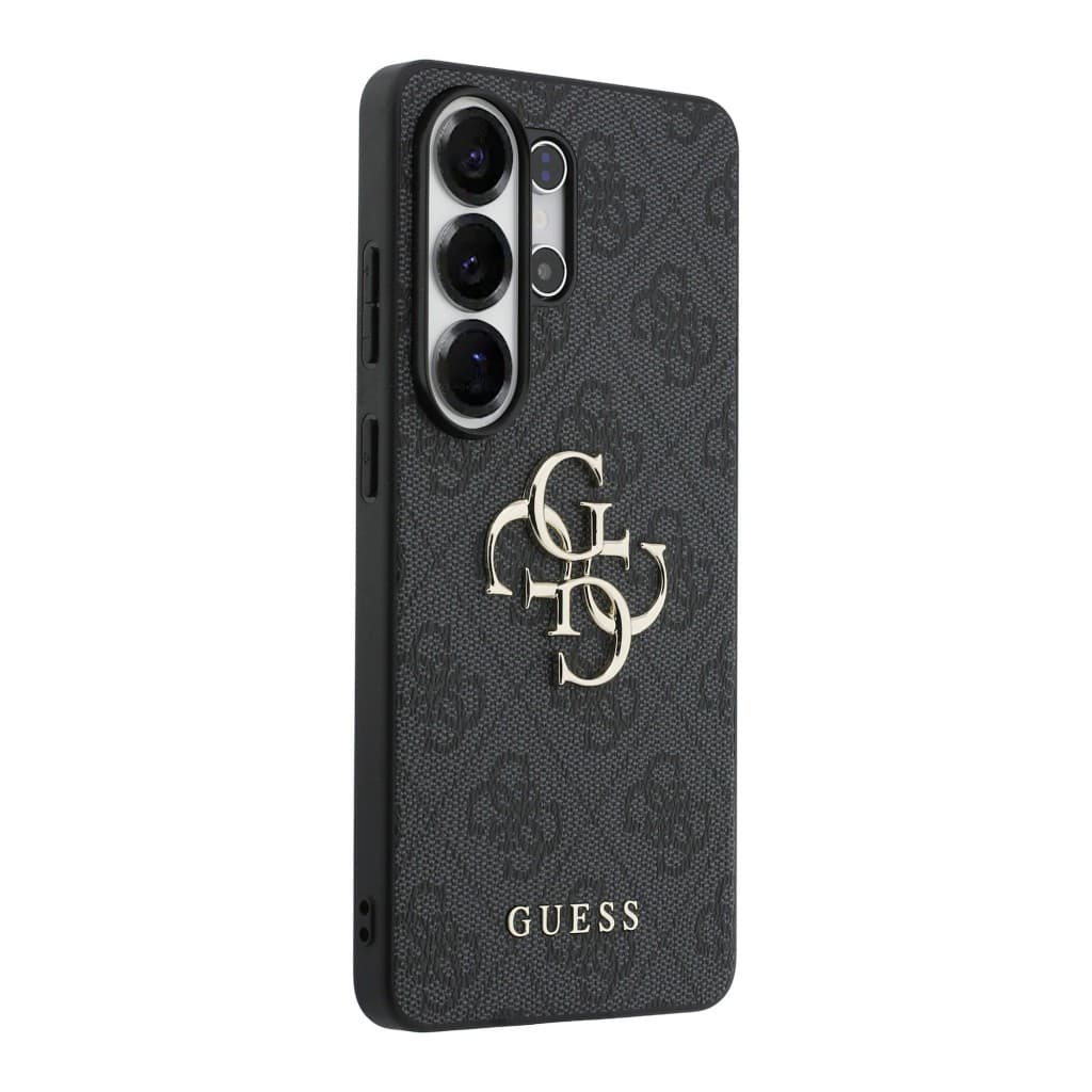 Zadní kryt Guess PU 4G Metal Logo pro Samsung Galaxy S26 Ultra šedý - náhled 4