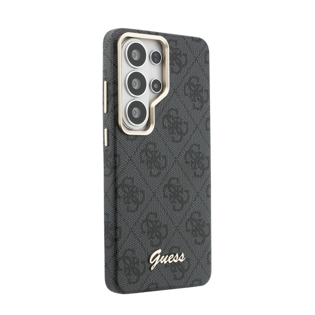 Zadní kryt Guess PU 4G Script Metal Logo Magnetic pro Samsung Galaxy S26 Ultra černý - náhled 4