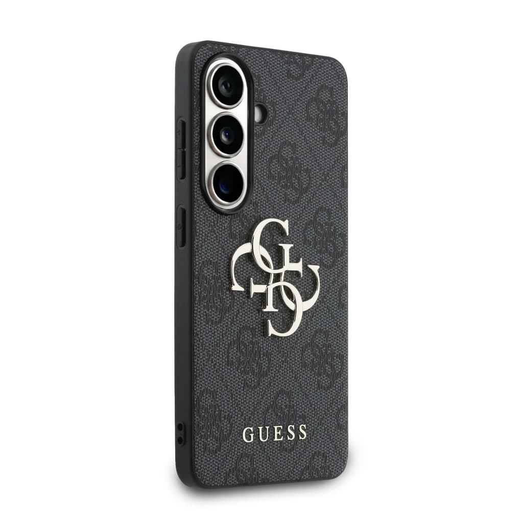 Zadní kryt Guess PU 4G Metal Logo pro Samsung Galaxy S26+ šedý - náhled 4