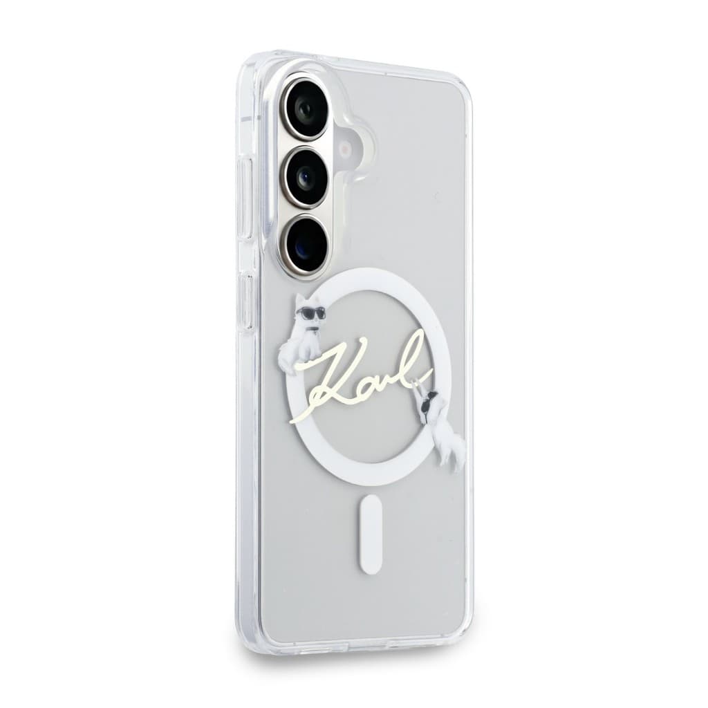 Zadní kryt Karl Lagerfeld IML Choupette Karl Script Logo Magnetic pro Samsung Galaxy S26 průhledný - náhled 4