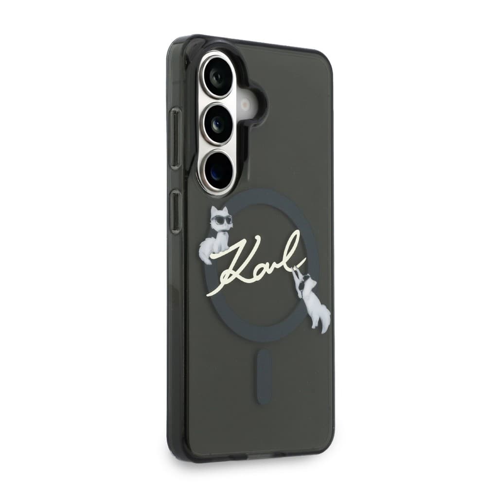 Zadní kryt Karl Lagerfeld IML Choupette Karl Script Logo Magnetic pro Samsung Galaxy S26 černý - náhled 4