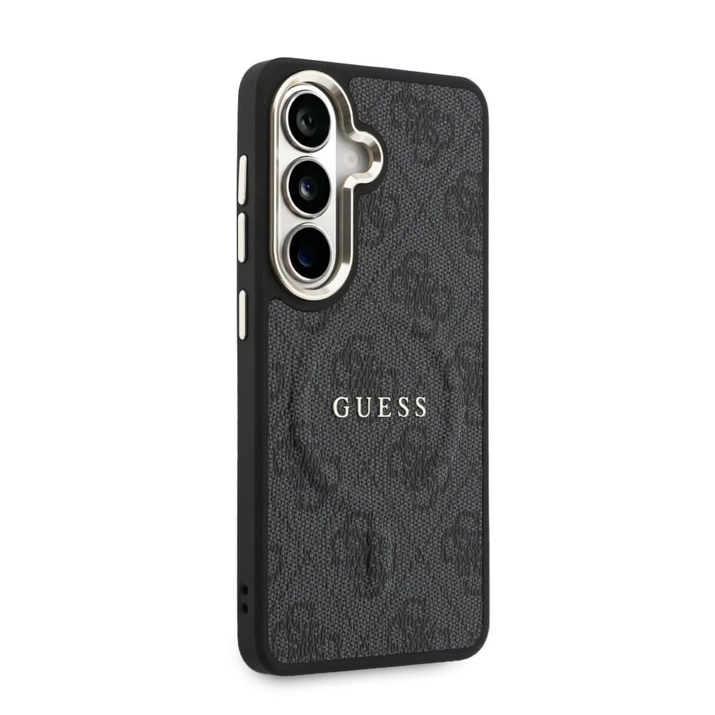 Zadní kryt Guess PU Leather 4G Gold Frame Magnetic pro Samsung Galaxy S26 černý - náhled 4