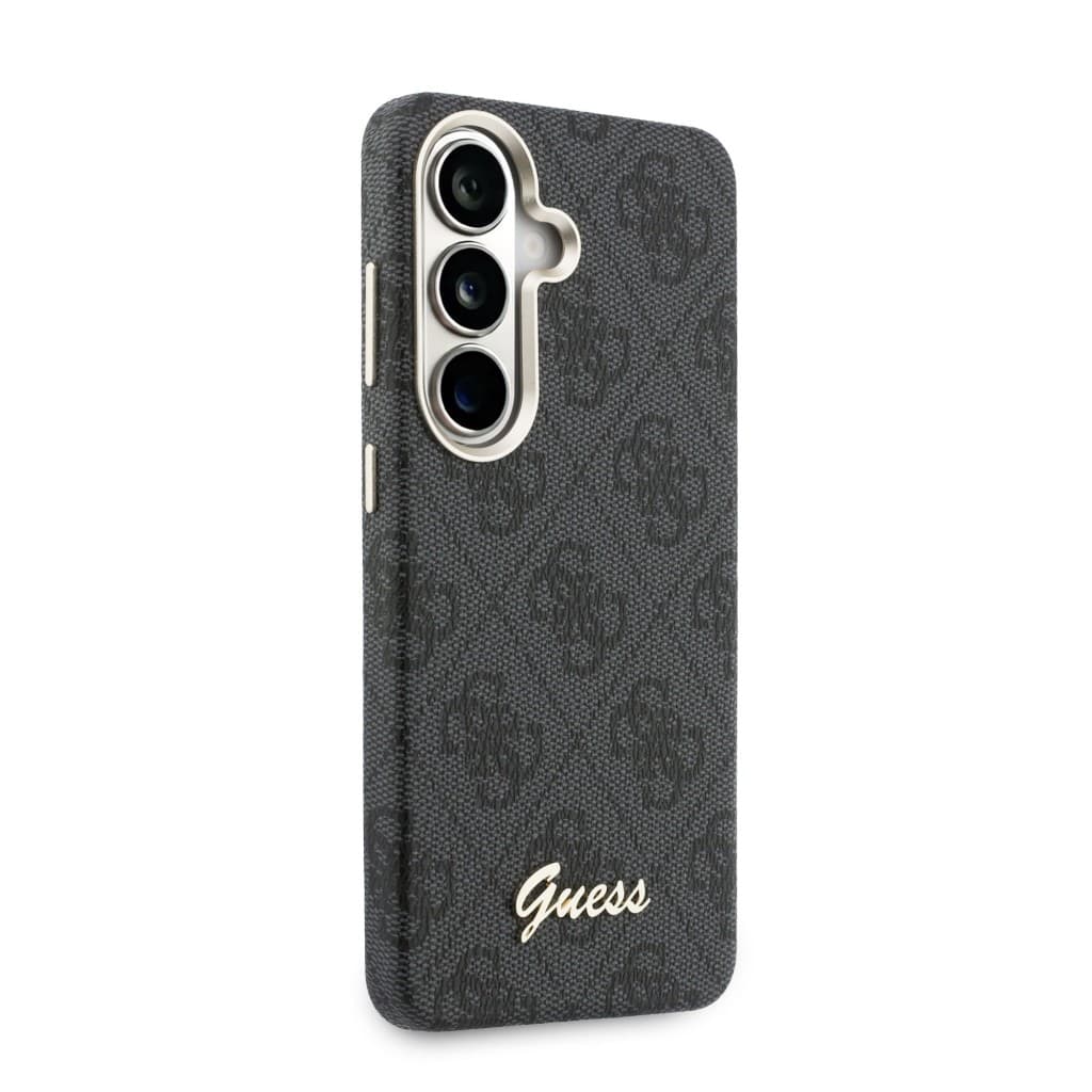 Zadní kryt Guess PU 4G Script Metal Logo Magnetic pro Samsung Galaxy S26 černý - náhled 4