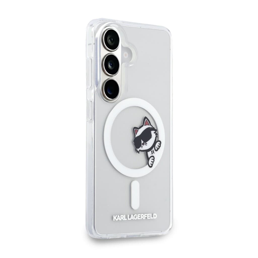 Zadní kryt Karl Lagerfeld IML Choupette Peekaboo Logo Magnetic pro Samsung Galaxy S26 průhledný - náhled 4
