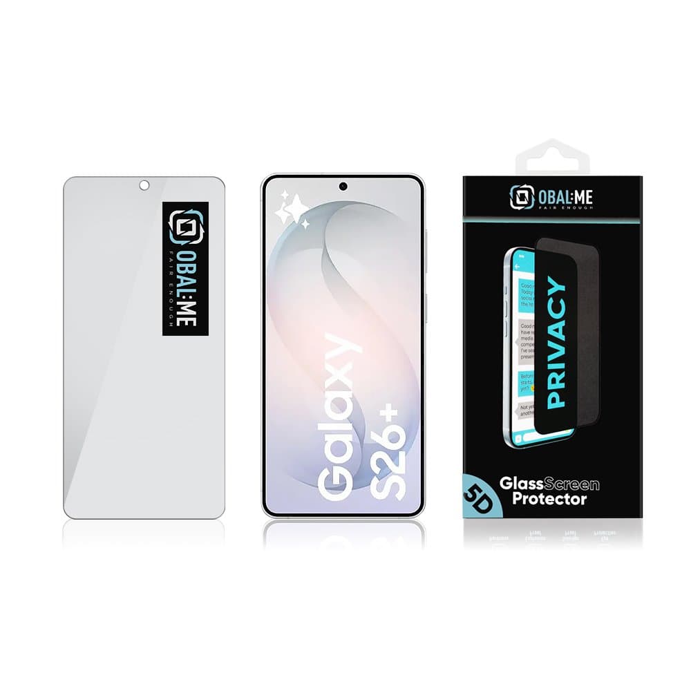 Tvrzené sklo OBAL:ME Privacy 5D pro Samsung Galaxy S26+ černé - náhled 4