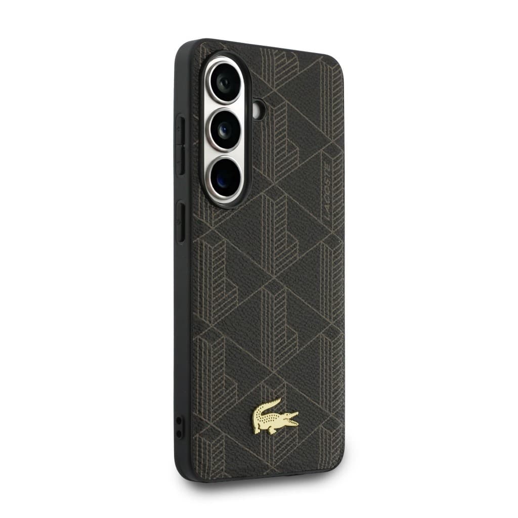 Zadní kryt Lacoste PVC Blend Monogram Gold Logo Magnetic pro Samsung Galaxy S26+ hnědý - náhled 4