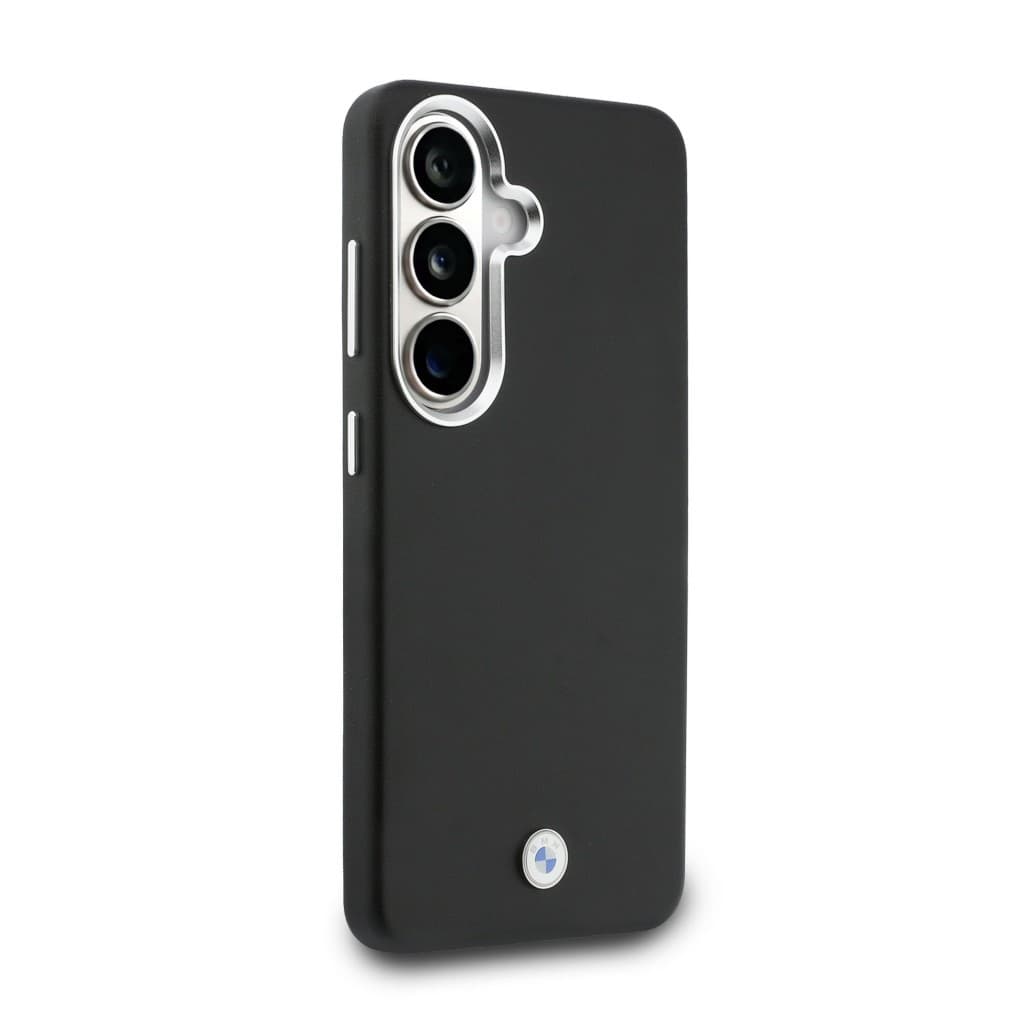 Zadní kryt BMW Signature PU Leather Metal Logo Magnetic pro Samsung Galaxy S26 černý - náhled 4