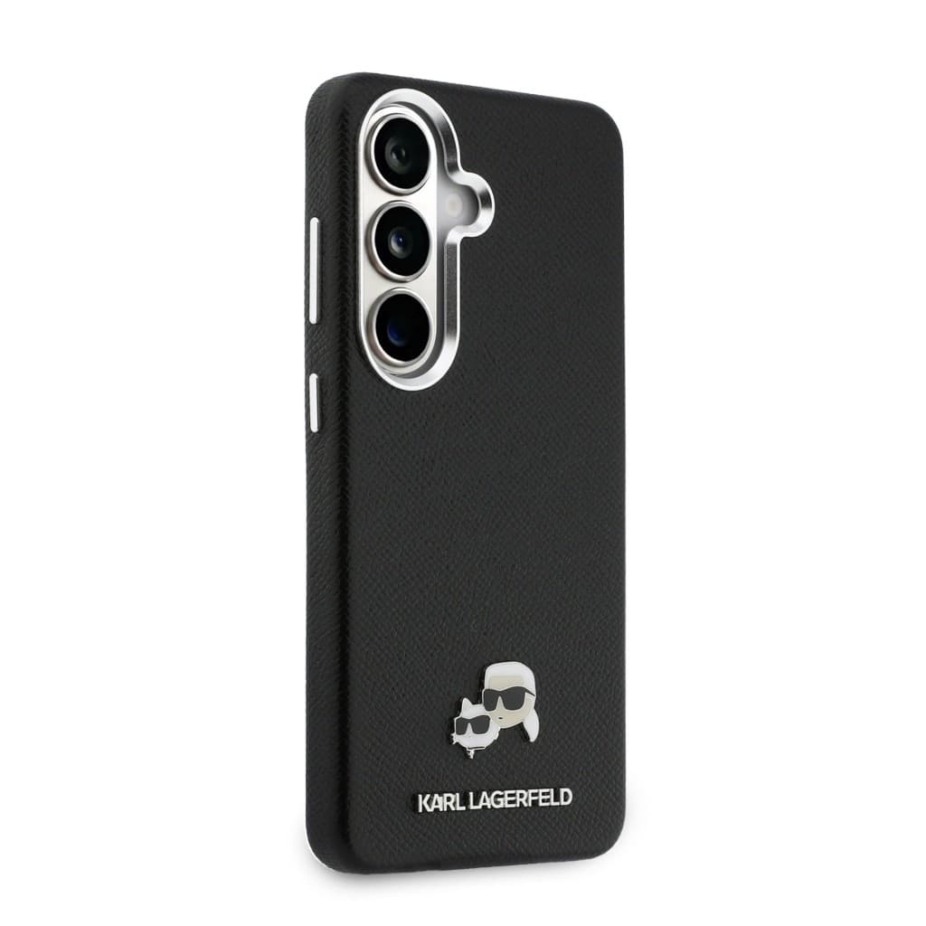 Zadní kryt Karl Lagerfeld Grained PU Leather K&amp;CH Heads Magnetic pro Samsung Galaxy S26 černý - náhled 4