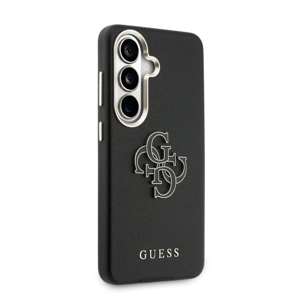Zadní kryt Guess PU 4G Resin Metal Logo pro Samsung Galaxy S26+ černý - náhled 4