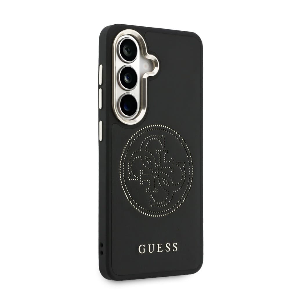 Zadní kryt Guess PU Perforated 4G Logo Magnetic pro Samsung Galaxy S26 černý - náhled 4