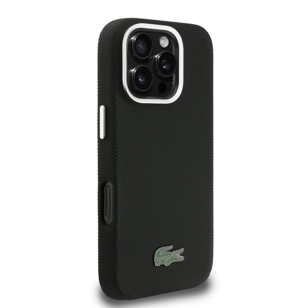 Zadní kryt Lacoste PVC Iconic Petit Pique Metal Logo MagSafe pro iPhone 16 Pro Max černý - náhled 4