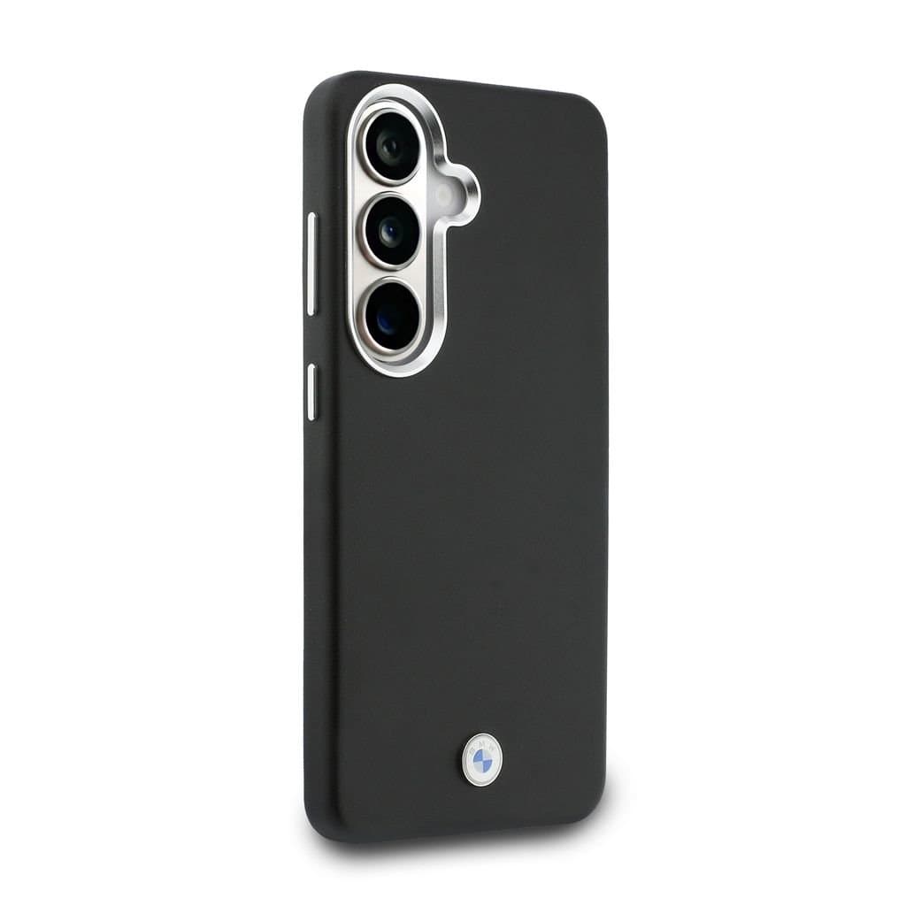Zadní kryt BMW Signature PU Leather Metal Logo Magnetic pro Samsung Galaxy S26+ černý - náhled 4