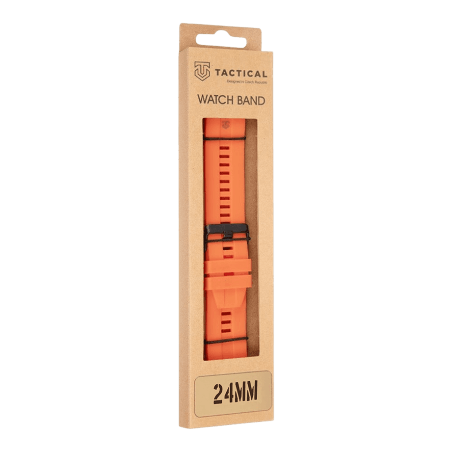 Silikonový řemínek Tactical Quick Release 24mm oranžový - náhled 4