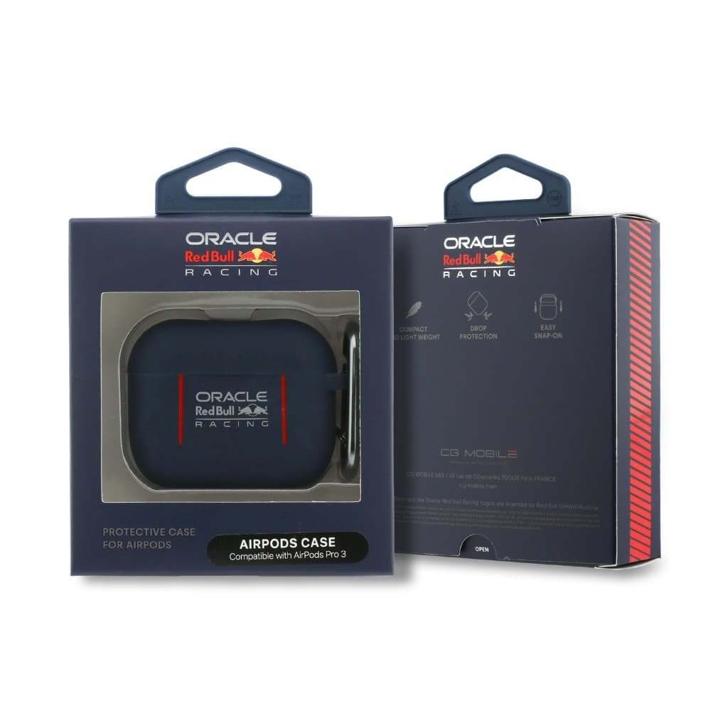 Silikonové pouzdro Red Bull Lines pro AirPods Pro 3 tmavě modré - náhled 4