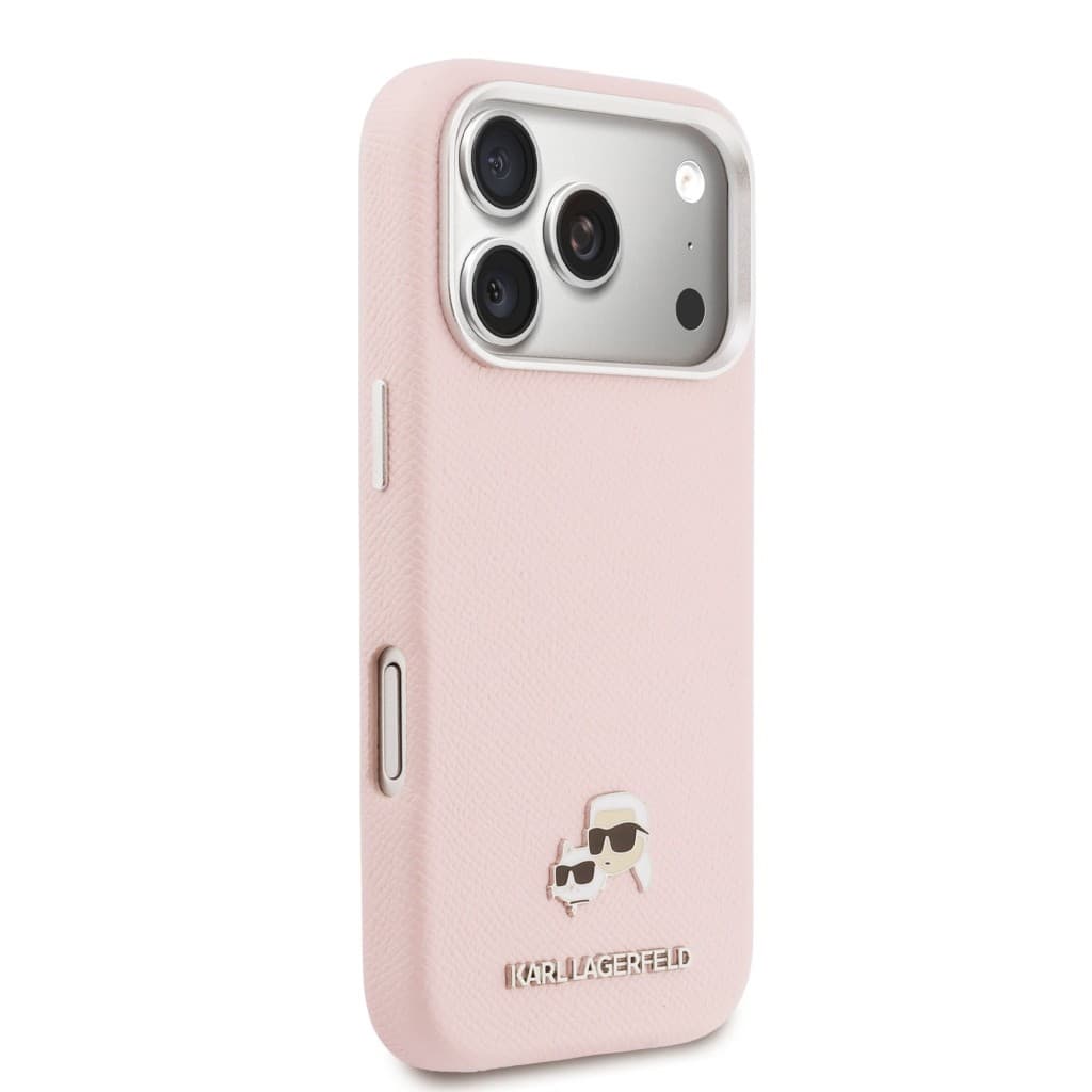 Zadní kryt Karl Lagerfeld PU Karl and Choupette Heads Pins MagSafe pro iPhone 17 Pro růžový - náhled 4