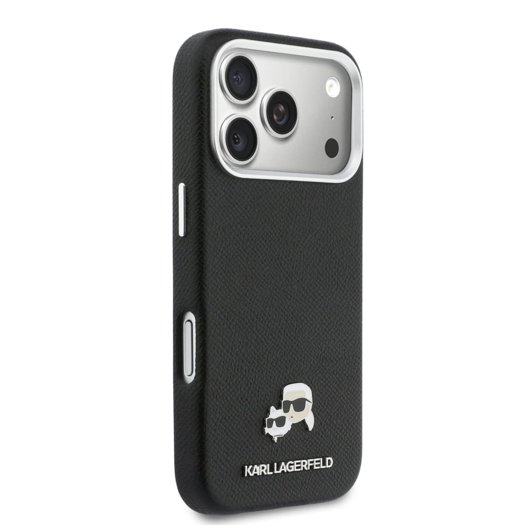 Zadní kryt Karl Lagerfeld PU Karl and Choupette Heads Pins MagSafe pro iPhone 17 Pro černý - náhled 4