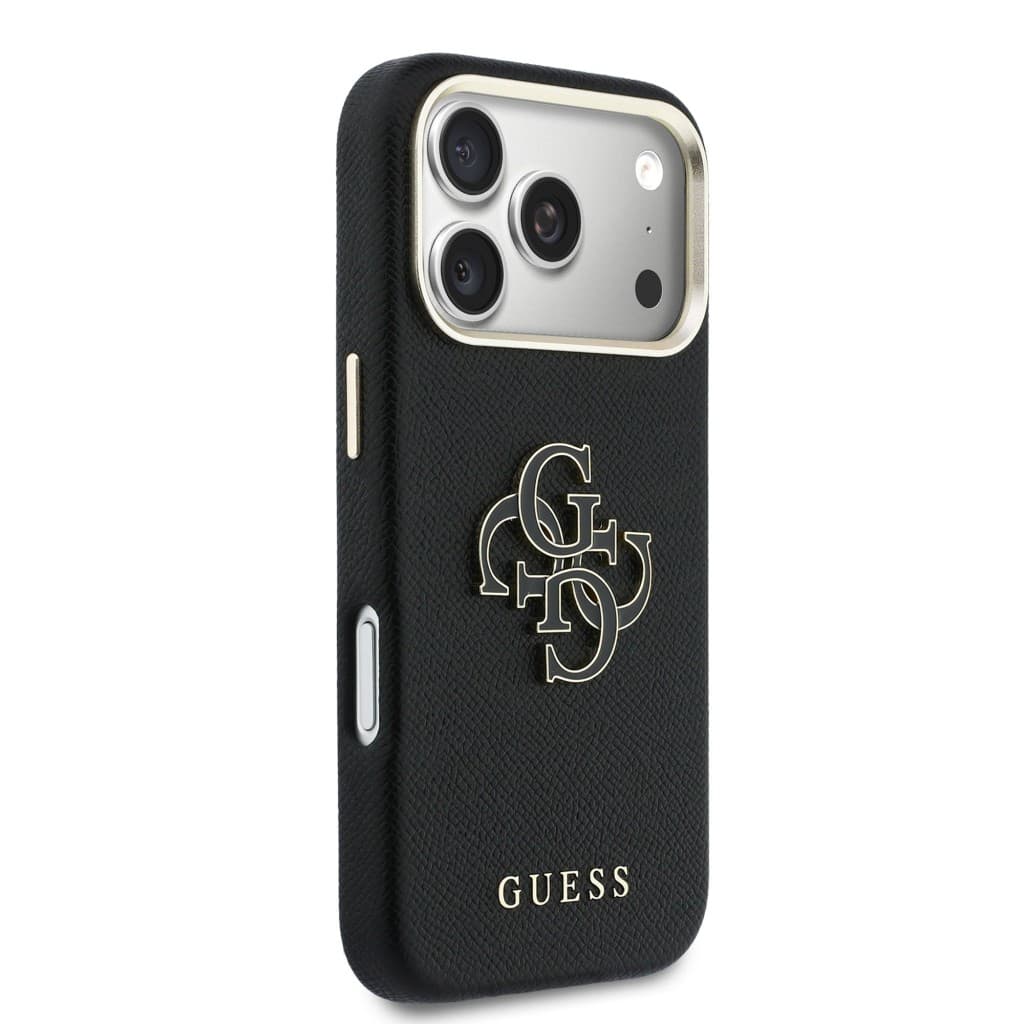 Zadní kryt Guess PU Resin Logo pro iPhone 17 Pro černý - náhled 4
