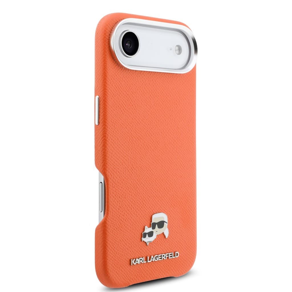 Zadní kryt Karl Lagerfeld PU Karl and Choupette Heads Pins MagSafe pro iPhone Air oranžový - náhled 4
