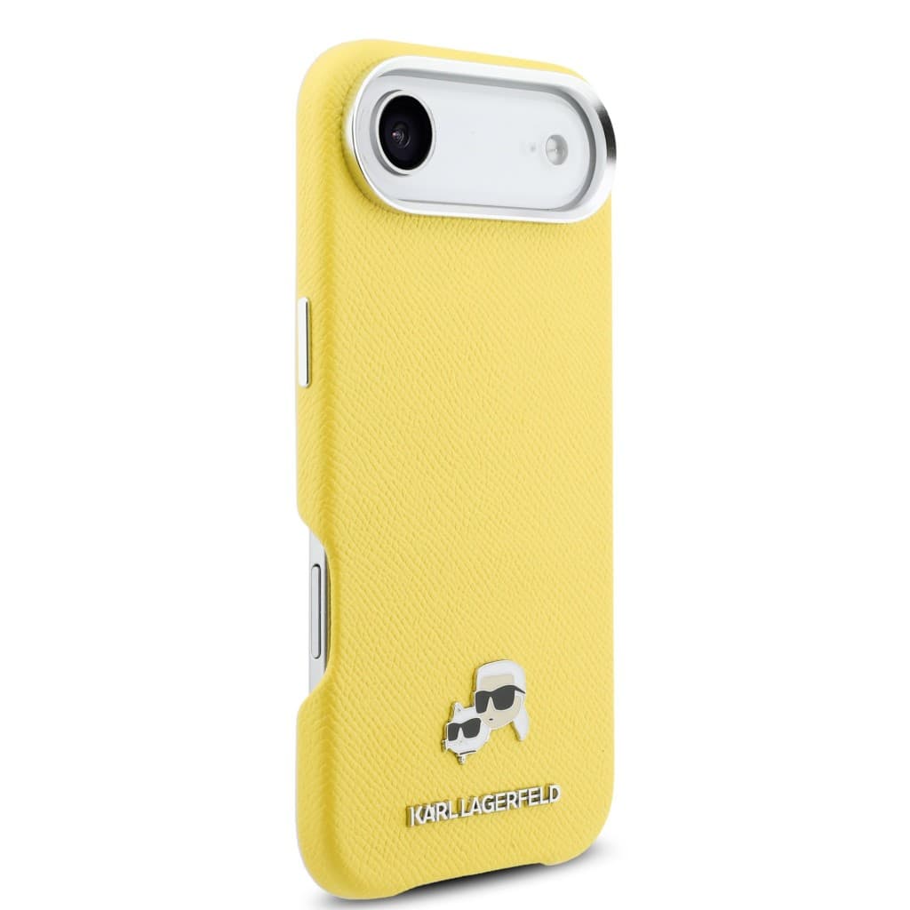 Zadní kryt Karl Lagerfeld PU Karl and Choupette Heads Pins MagSafe pro iPhone Air žlutý - náhled 4
