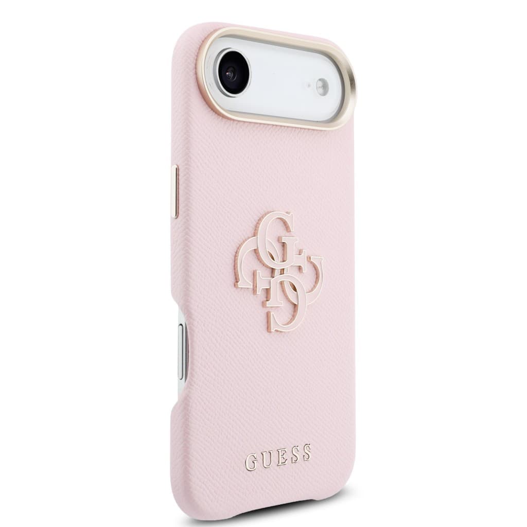 Zadní kryt Guess PU Resin Logo pro iPhone Air růžový - náhled 4