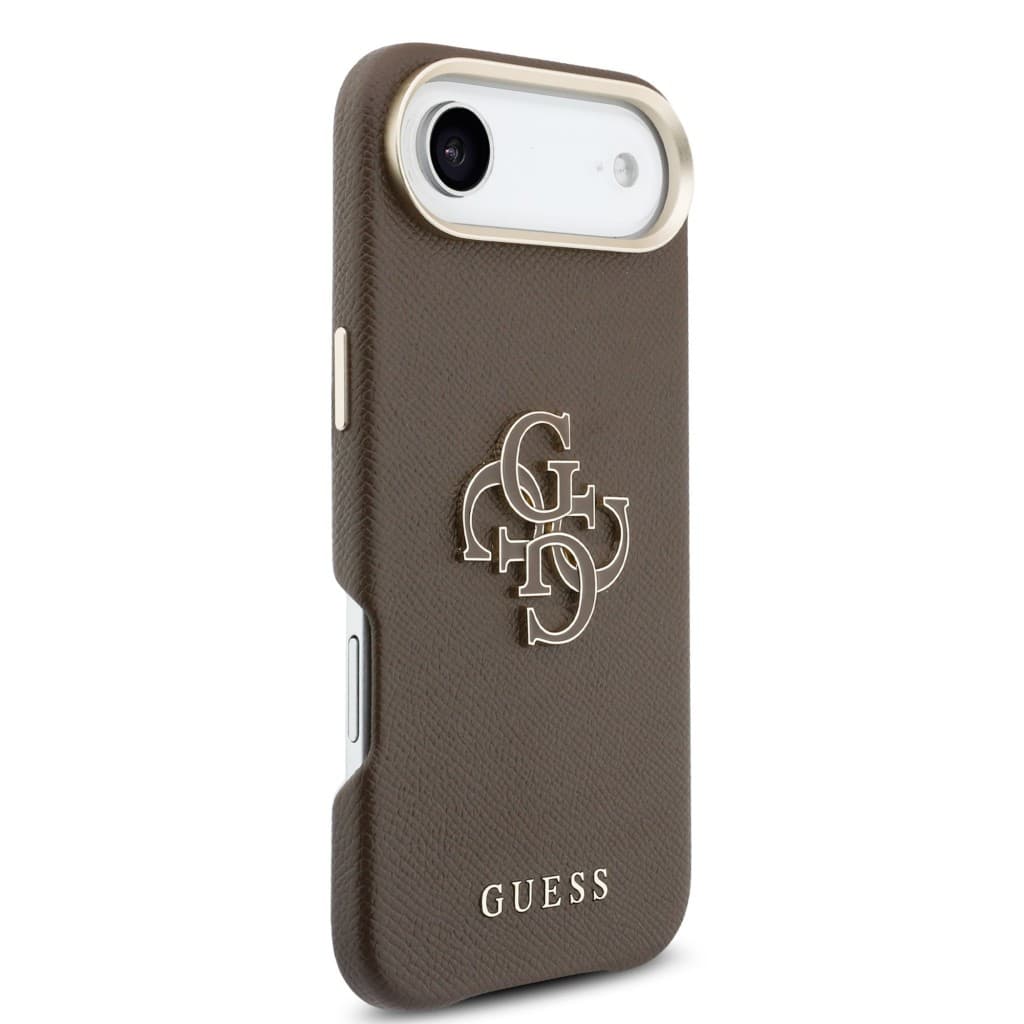 Zadní kryt Guess PU Resin Logo pro iPhone Air hnědý - náhled 4