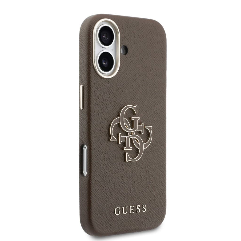 Zadní kryt Guess PU Resin Logo pro iPhone 17 hnědý - náhled 4