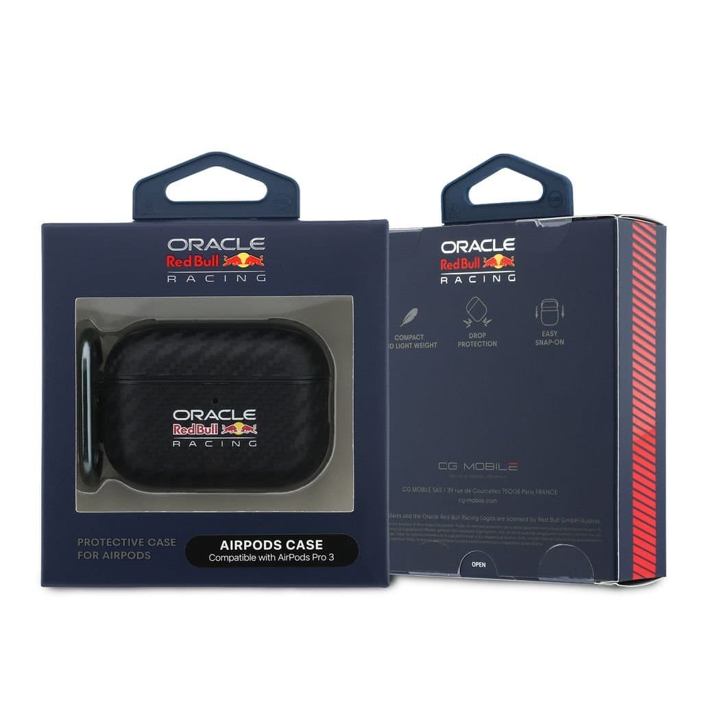 Pouzdro karbonové Red Bull PU pro AirPods Pro 3 černé - náhled 4