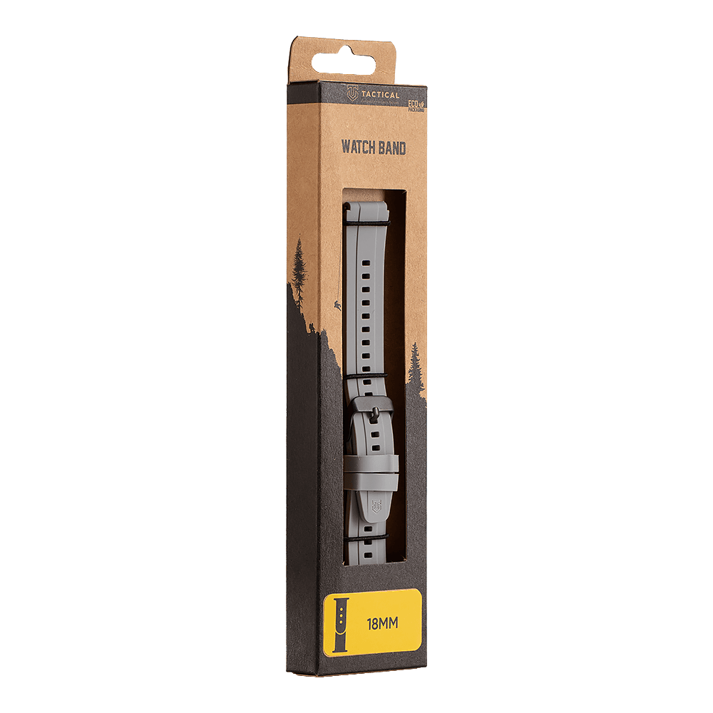 Řemínek Tactical Quick Release silikonový 18mm šedý - náhled 4