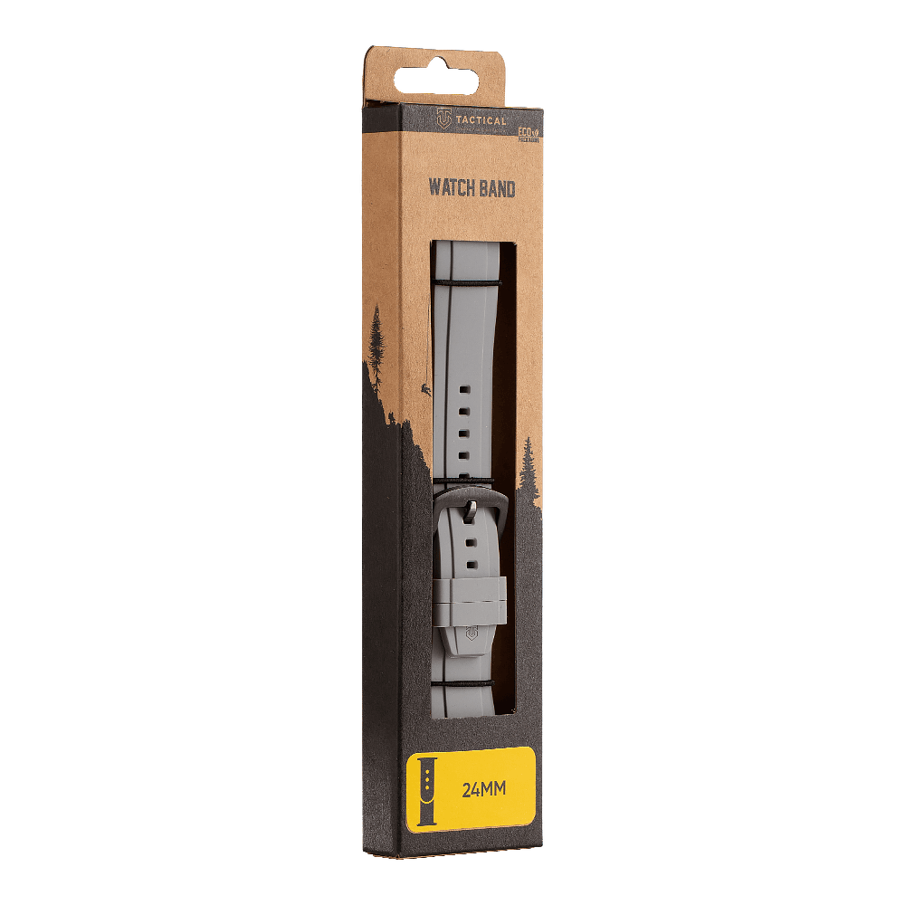 Řemínek Tactical Quick Release silikonový 24mm šedý - náhled 4