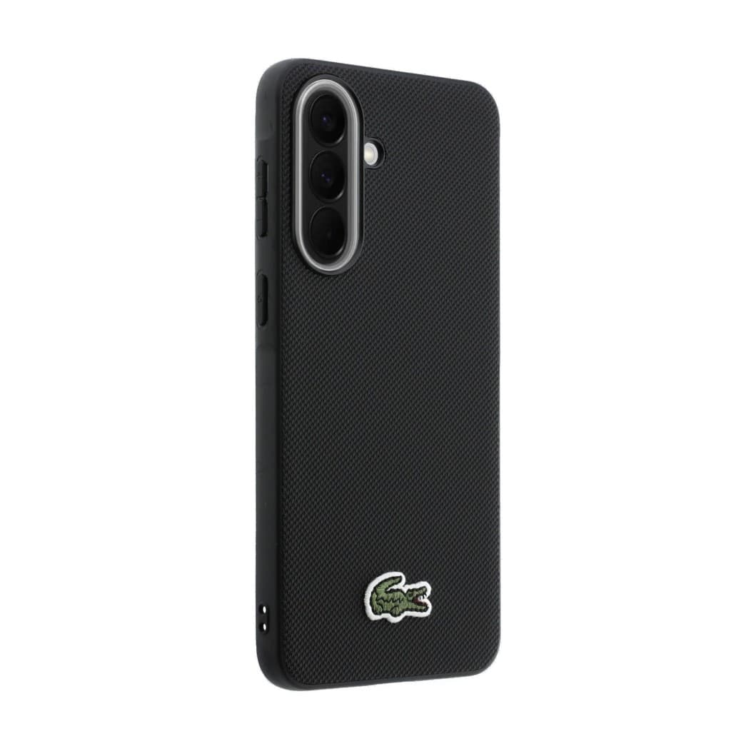 Kryt Lacoste Iconic Petit Pique Woven Logo MagSafe pro Samsung Galaxy A57 černý - náhled 4