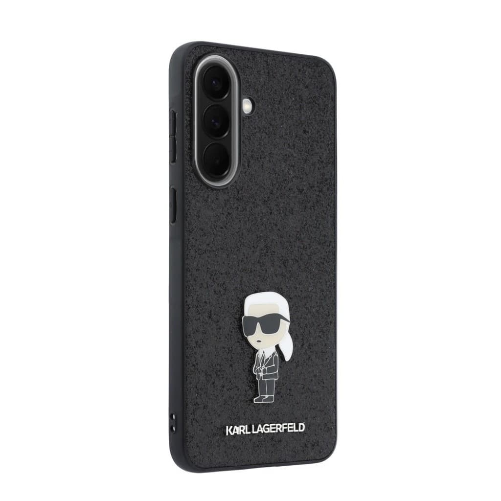 Kryt Karl Lagerfeld Fixed Glitter Metal Ikonik pro Samsung Galaxy A57 černý - náhled 4