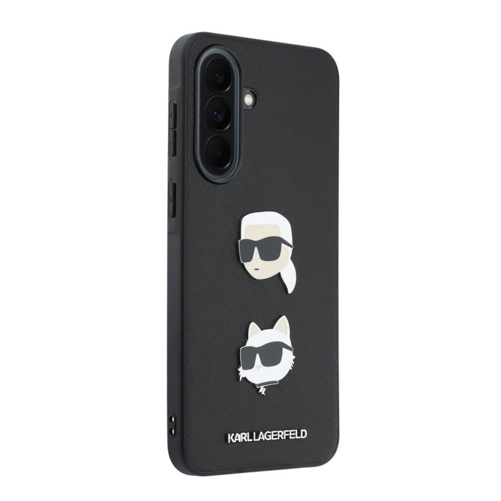 Kryt Karl Lagerfeld Liquid Silicone Metal Karl and Choupette pro Samsung Galaxy A37 černý - náhled 4