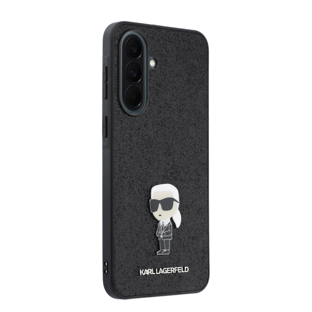 Kryt Karl Lagerfeld Fixed Glitter Metal Ikonik pro Samsung Galaxy A37 černý - náhled 4
