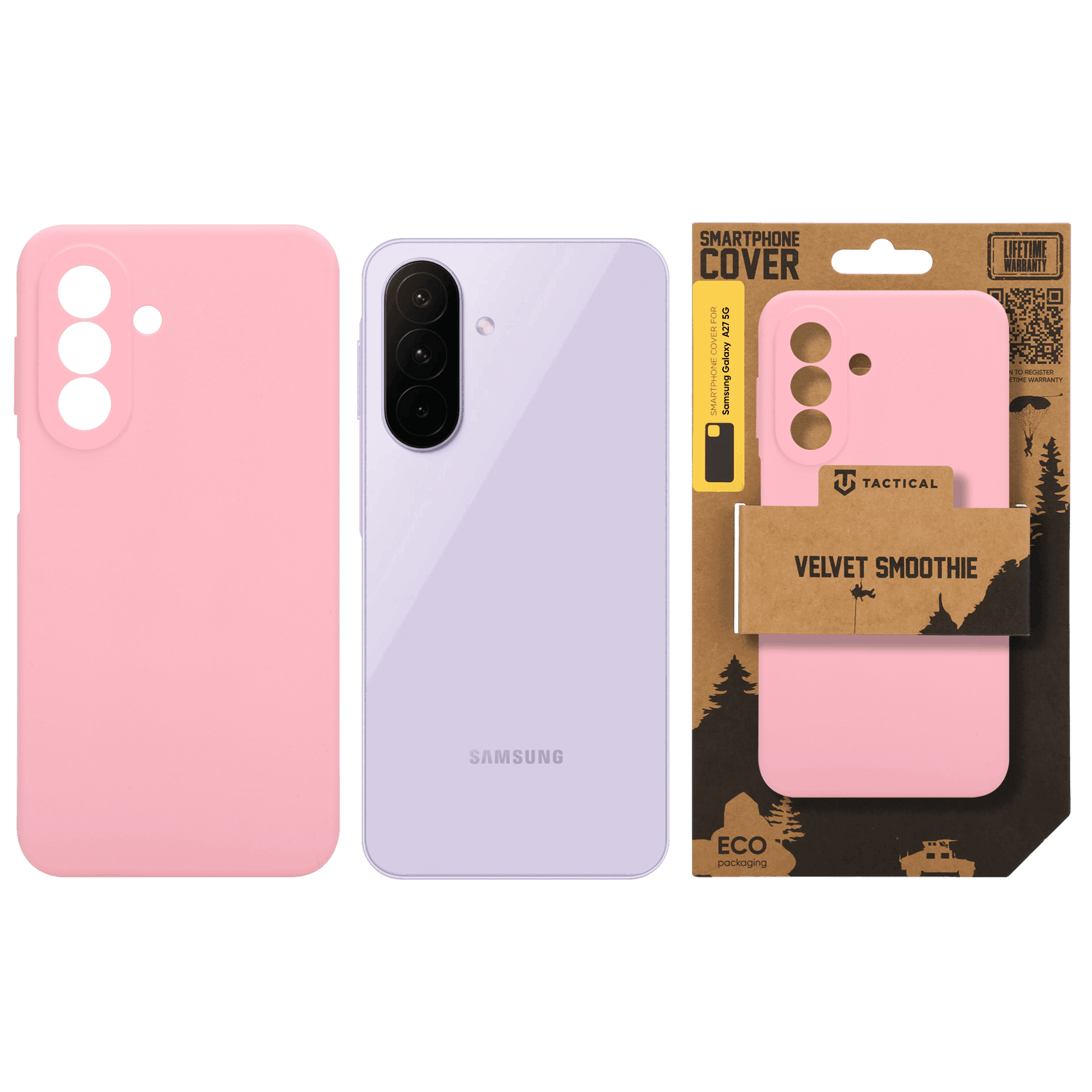 Kryt Tactical Velvet Smoothie pro Samsung Galaxy A27 5G růžový - náhled 4