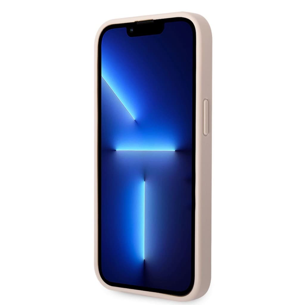 Guess PU 4G Metal Logo Zadní Kryt pro iPhone 14 Pink - náhled 4